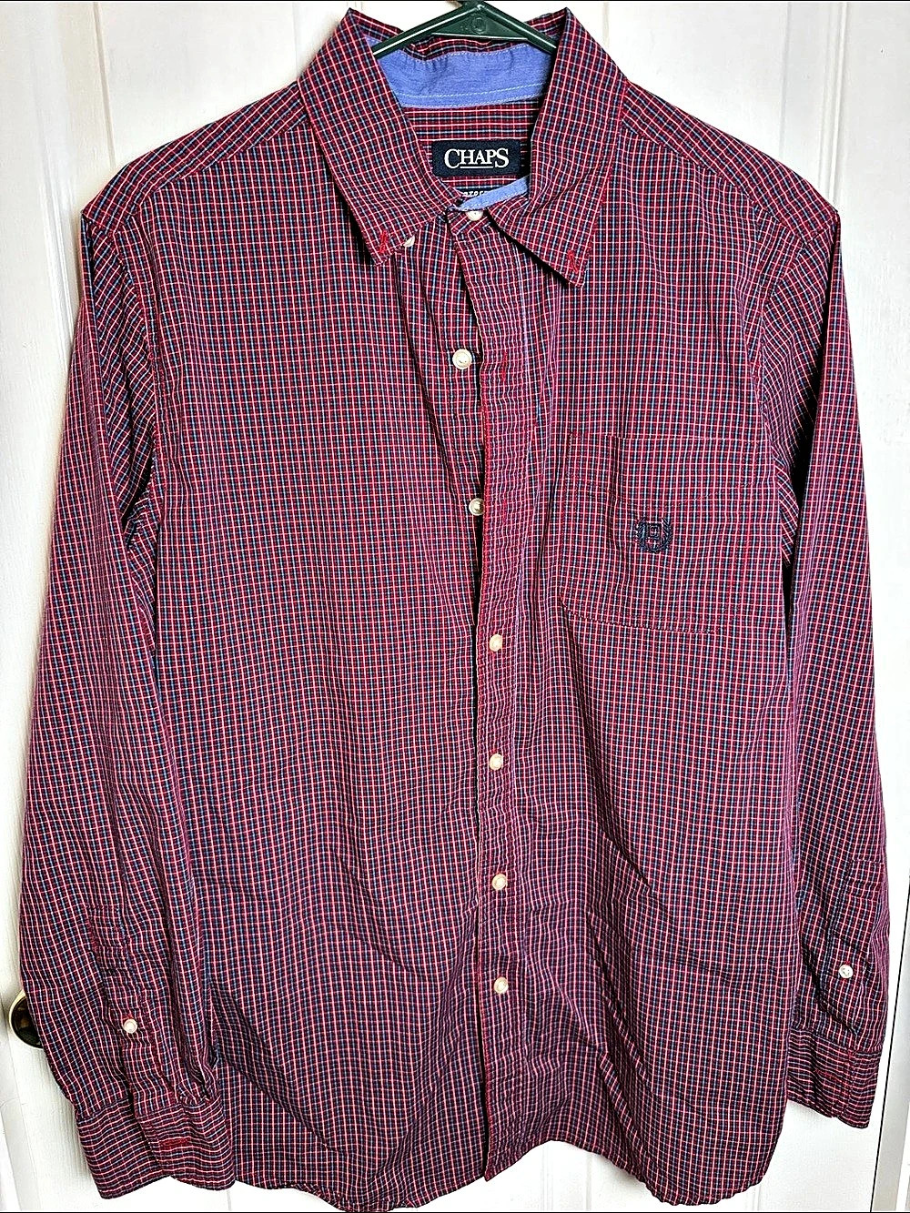 Chaps Men's Plaid Shirt Size Medium Like New